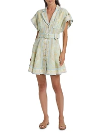 Acacia Linen Mini Shirtdress