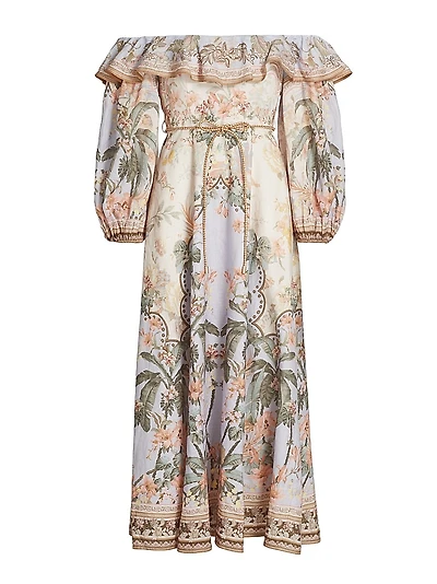 Wylie Off-The-Shoulder Midi-Dress