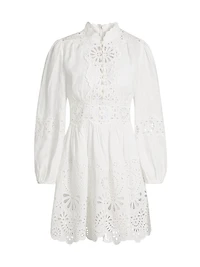 Acacia Broderie Linen Minidress