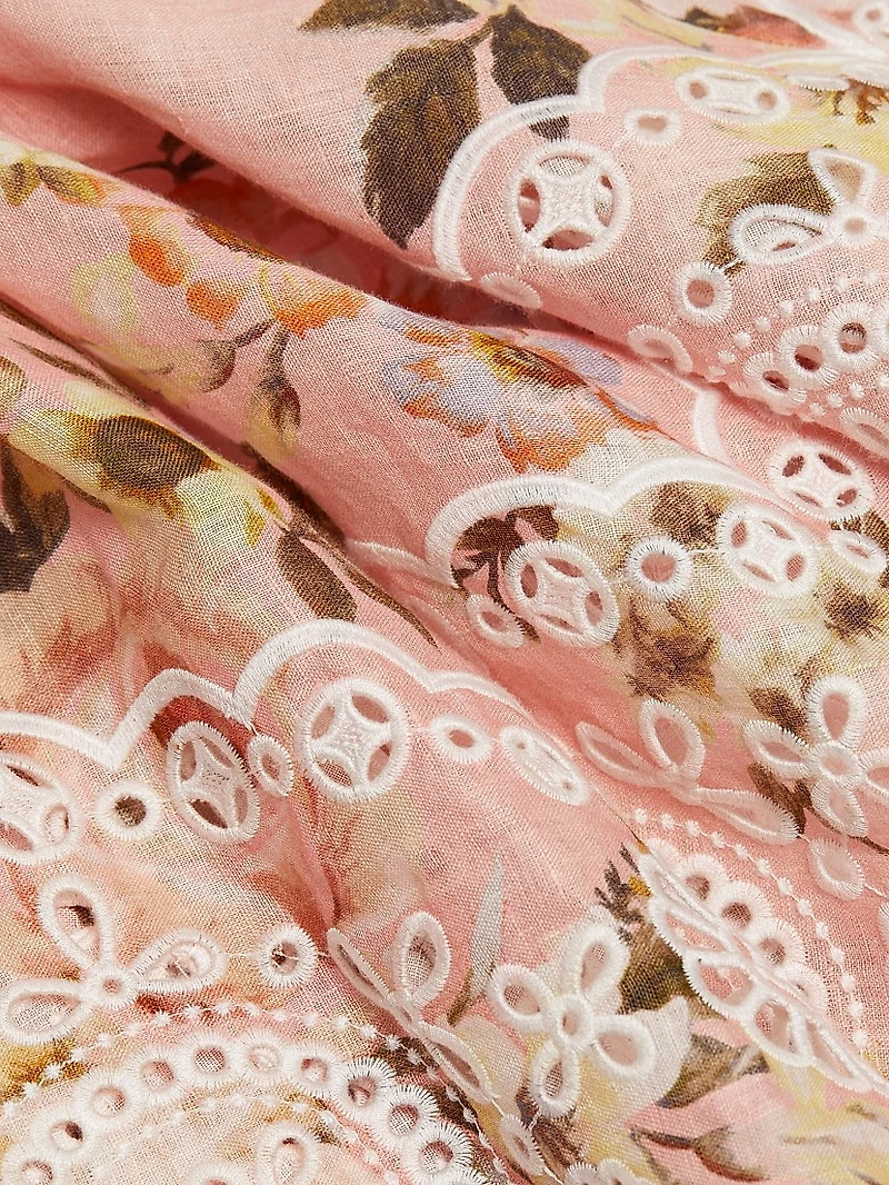 Acacia Floral Broderie Midi-Dress