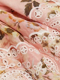 Acacia Floral Broderie Midi-Dress