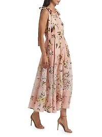 Acacia Floral Broderie Midi-Dress
