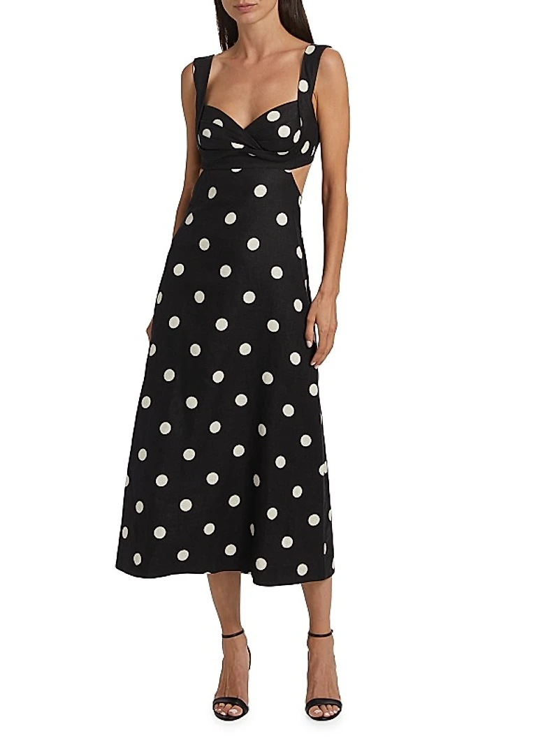 Crush Polka Dot Midi-Dress