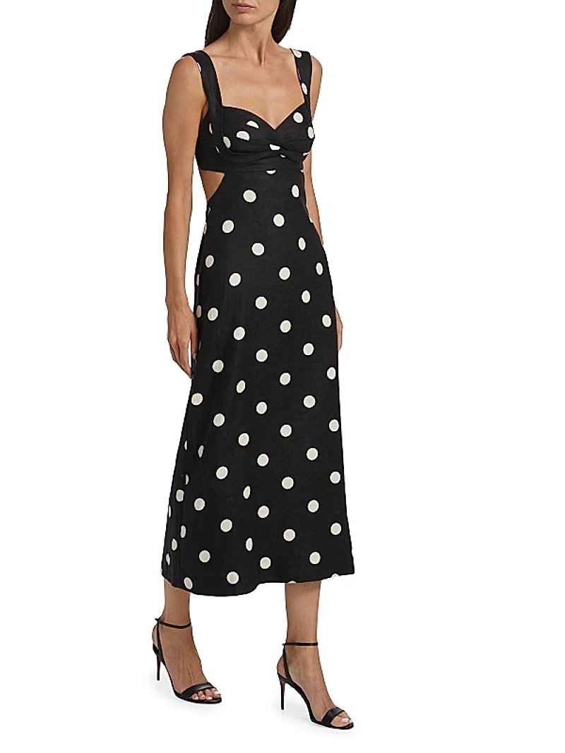 Crush Polka Dot Midi-Dress