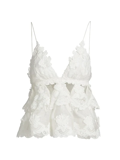 Crush Lace Motif Tiered Top