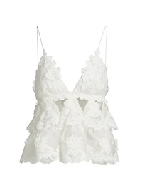 Crush Lace Motif Tiered Top