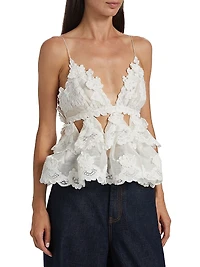 Crush Lace Motif Tiered Top