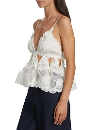 Crush Lace Motif Tiered Top