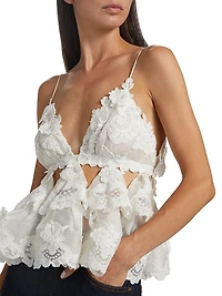 Crush Lace Motif Tiered Top