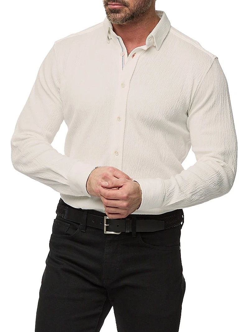 Hammond Cotton-Blend Button-Front Shirt