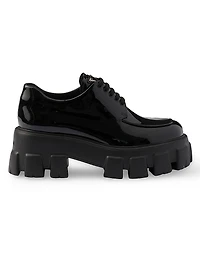 Women's Monolith Patent Leather Lace-Up Shoes