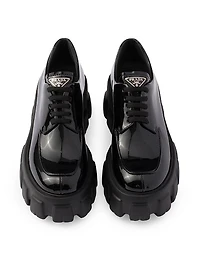 Women's Monolith Patent Leather Lace-Up Shoes