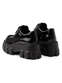 Women's Monolith Patent Leather Lace-Up Shoes