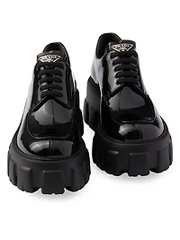Women's Monolith Patent Leather Lace-Up Shoes