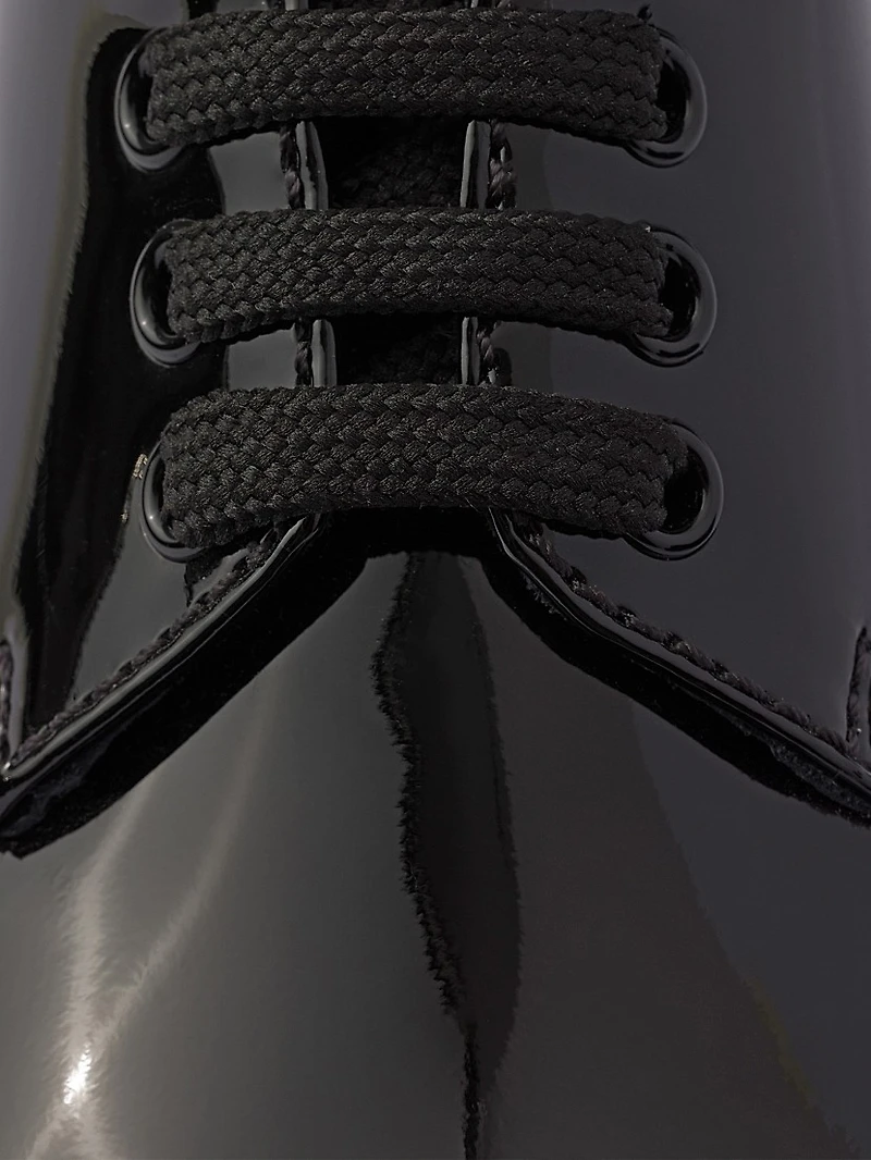 Women's Monolith Patent Leather Lace-Up Shoes