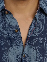 Ikebana Damask Cotton Shirt
