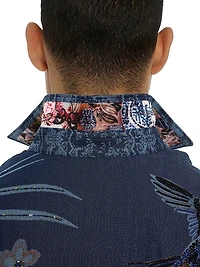 Ikebana Damask Cotton Shirt