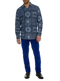 Ikebana Damask Cotton Shirt