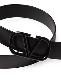 VLogo Signature Belt in Shiny Calfskin 30MM