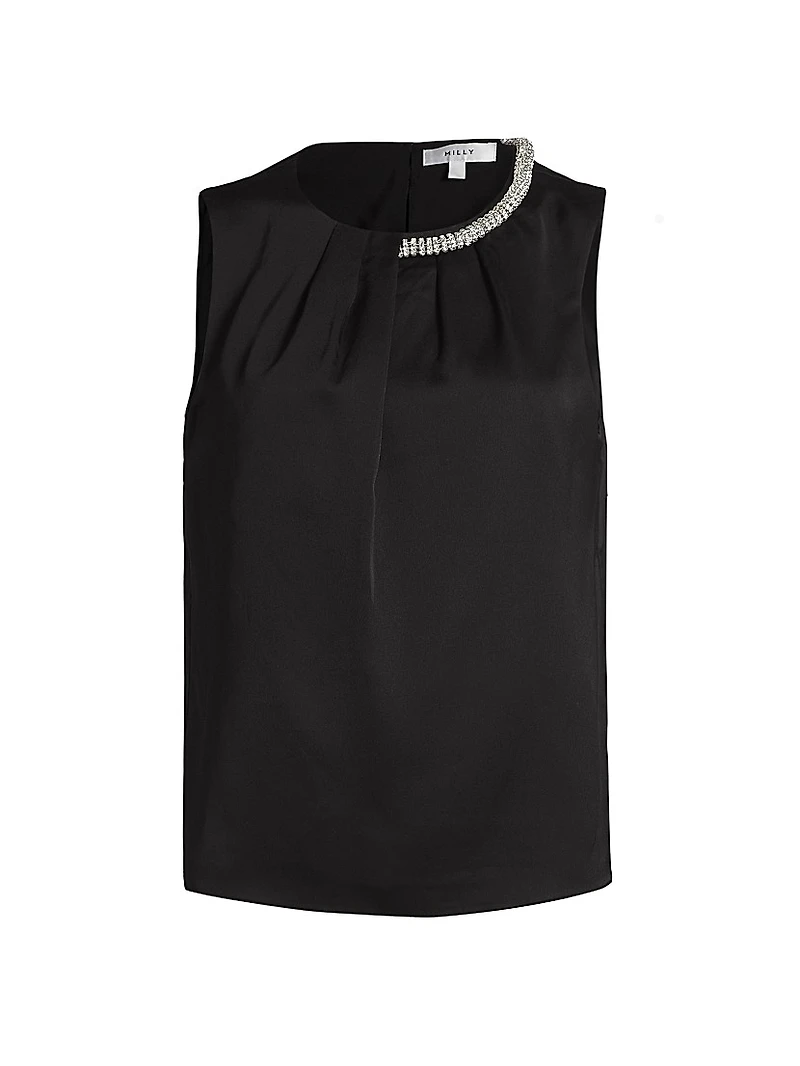 Lily Satin & Crystal Top