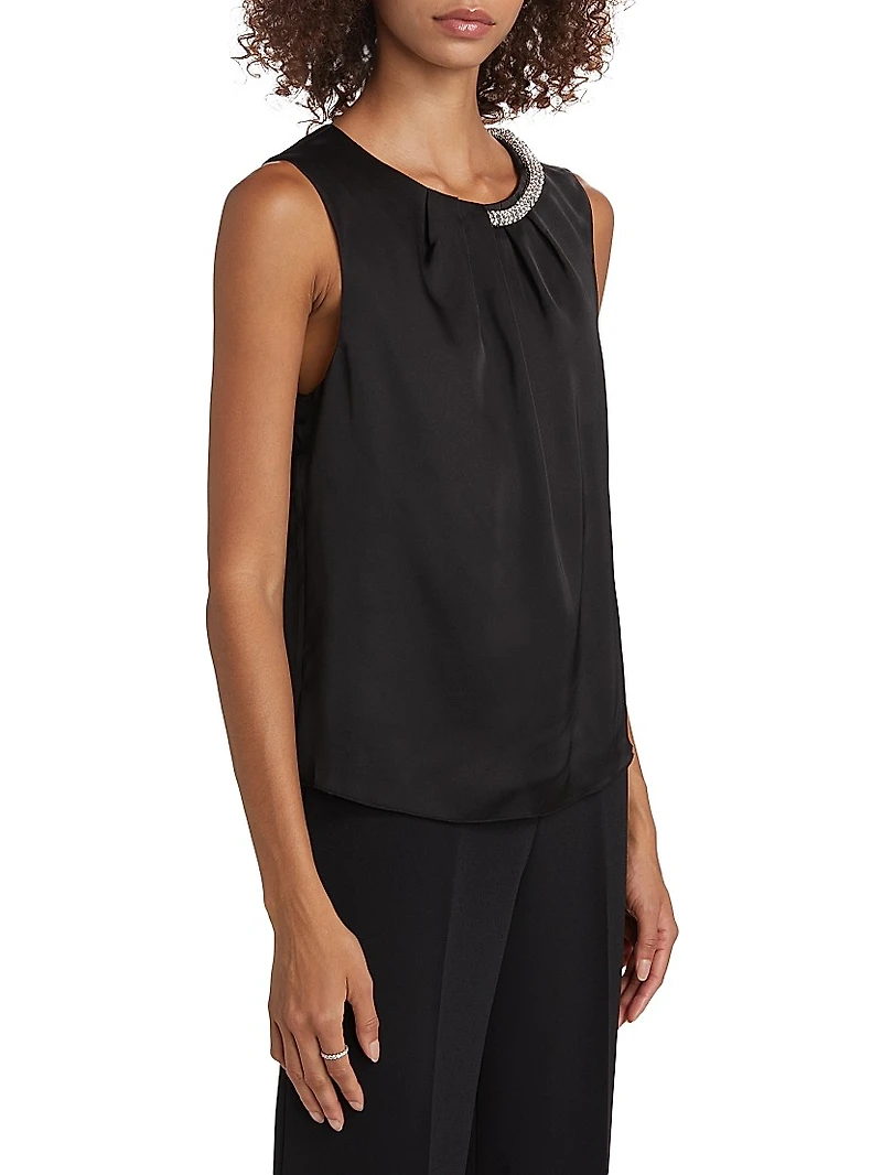 Lily Satin & Crystal Top