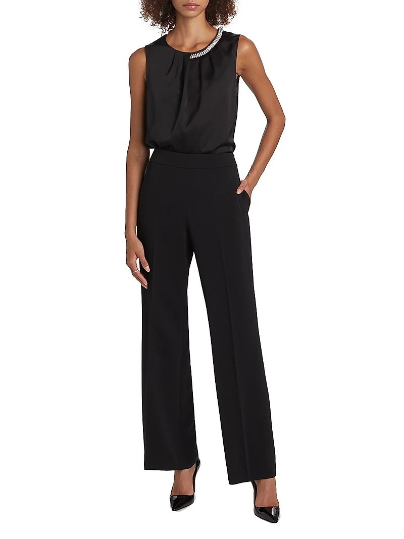 Lily Satin & Crystal Top