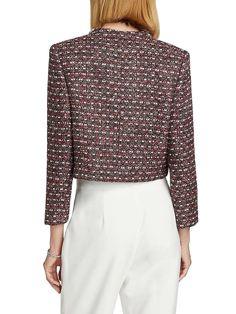 Amaya Tweed Crystal-Trim Jacket