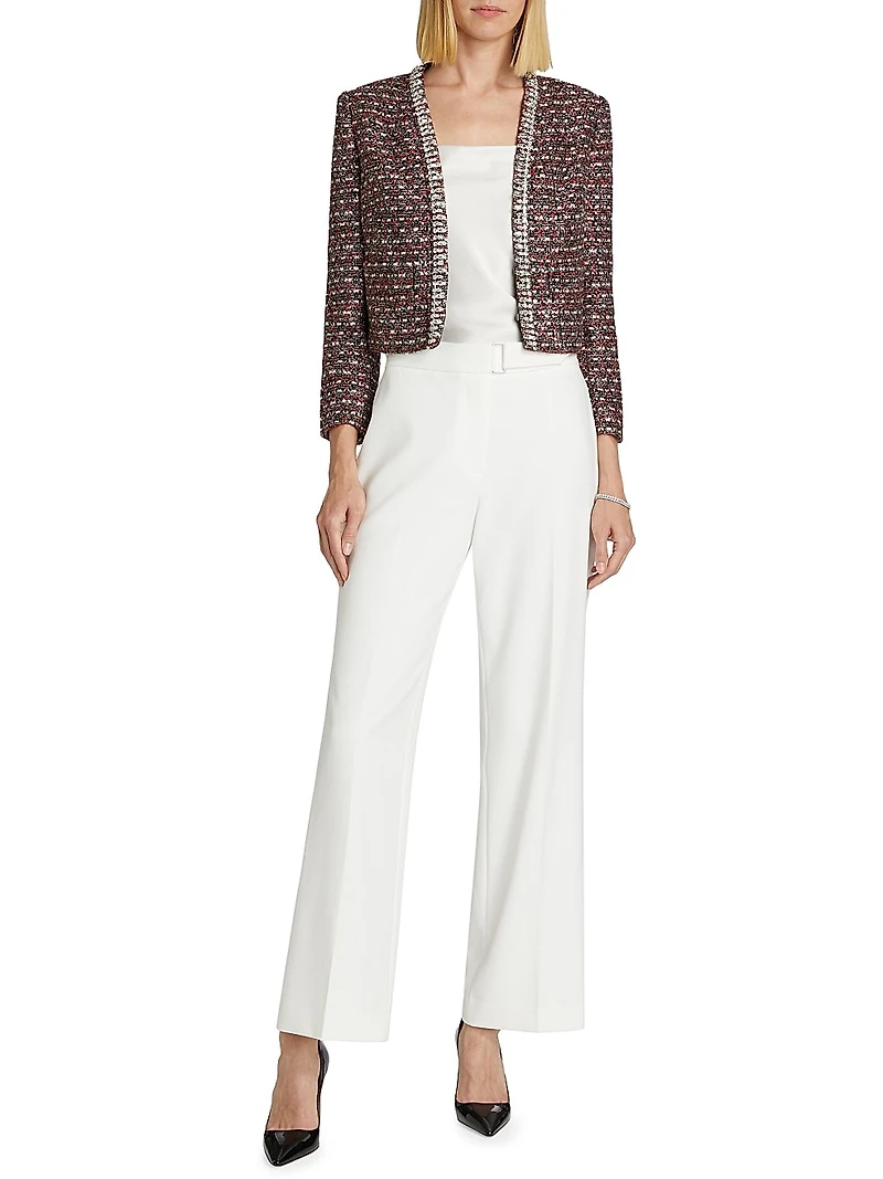 Amaya Tweed Crystal-Trim Jacket