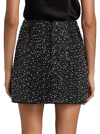 Beaded Tweed Miniskirt