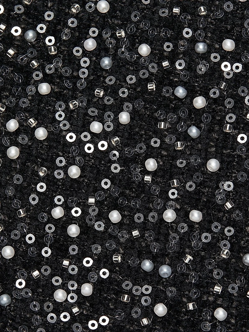 Beaded Tweed Miniskirt