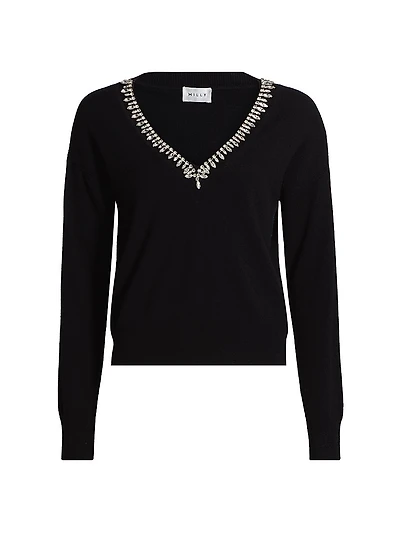 Kalia Crystal-Trim Sweater