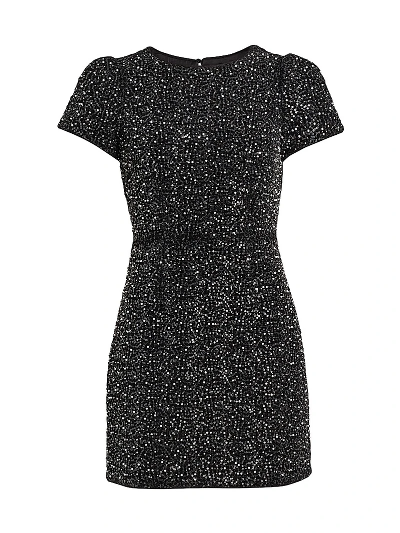 Rowen Beaded Tweed Minidress
