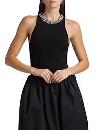 Bella Jeweled Knit Cropped Top