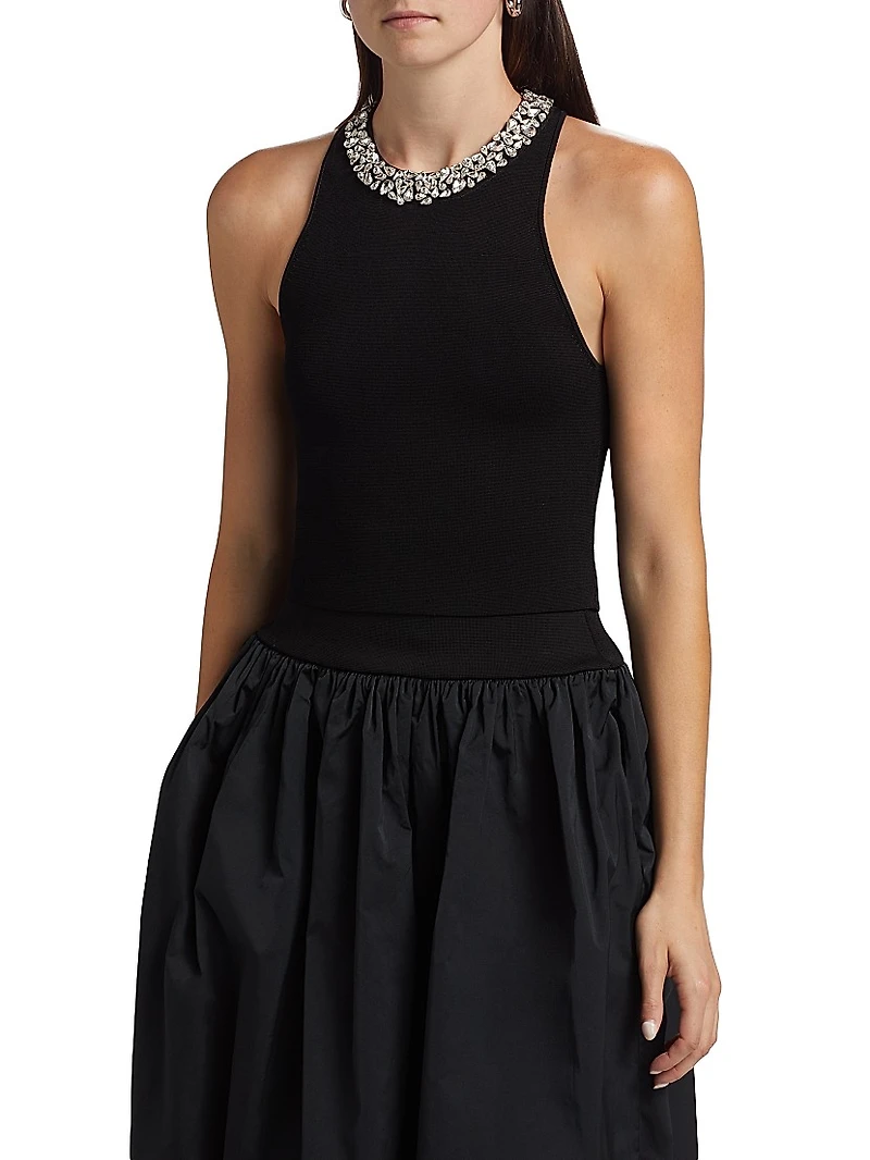 Bella Jeweled Knit Cropped Top