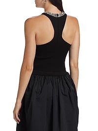 Bella Jeweled Knit Cropped Top