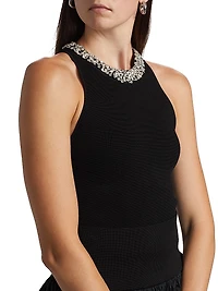 Bella Jeweled Knit Cropped Top