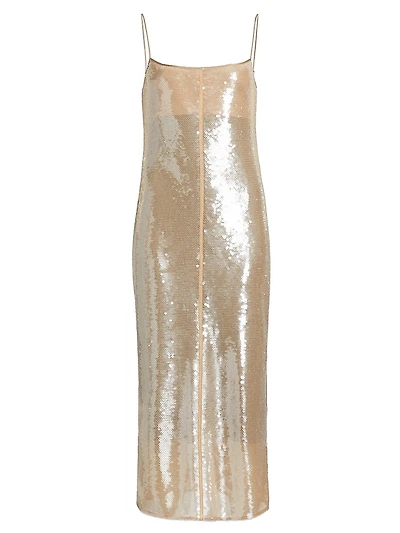 Danielle Sheer Sequined Slipdress