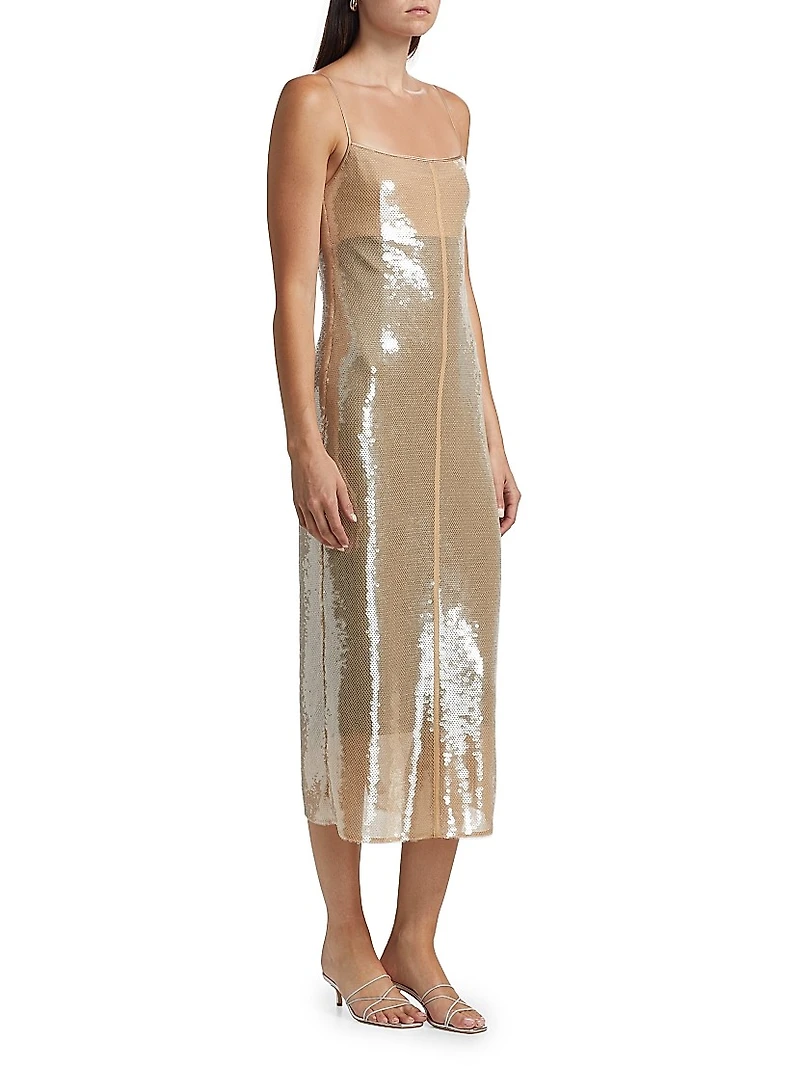 Danielle Sheer Sequined Slipdress