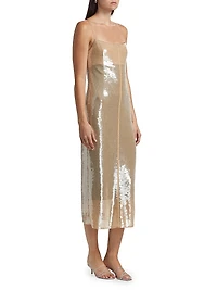 Danielle Sheer Sequined Slipdress