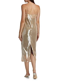Danielle Sheer Sequined Slipdress