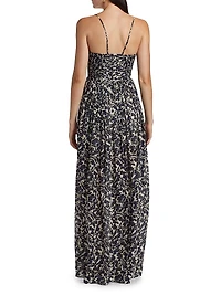 Romy Floral Halter Maxi Dress