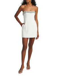 Elsie Embellished Strapless Minidress