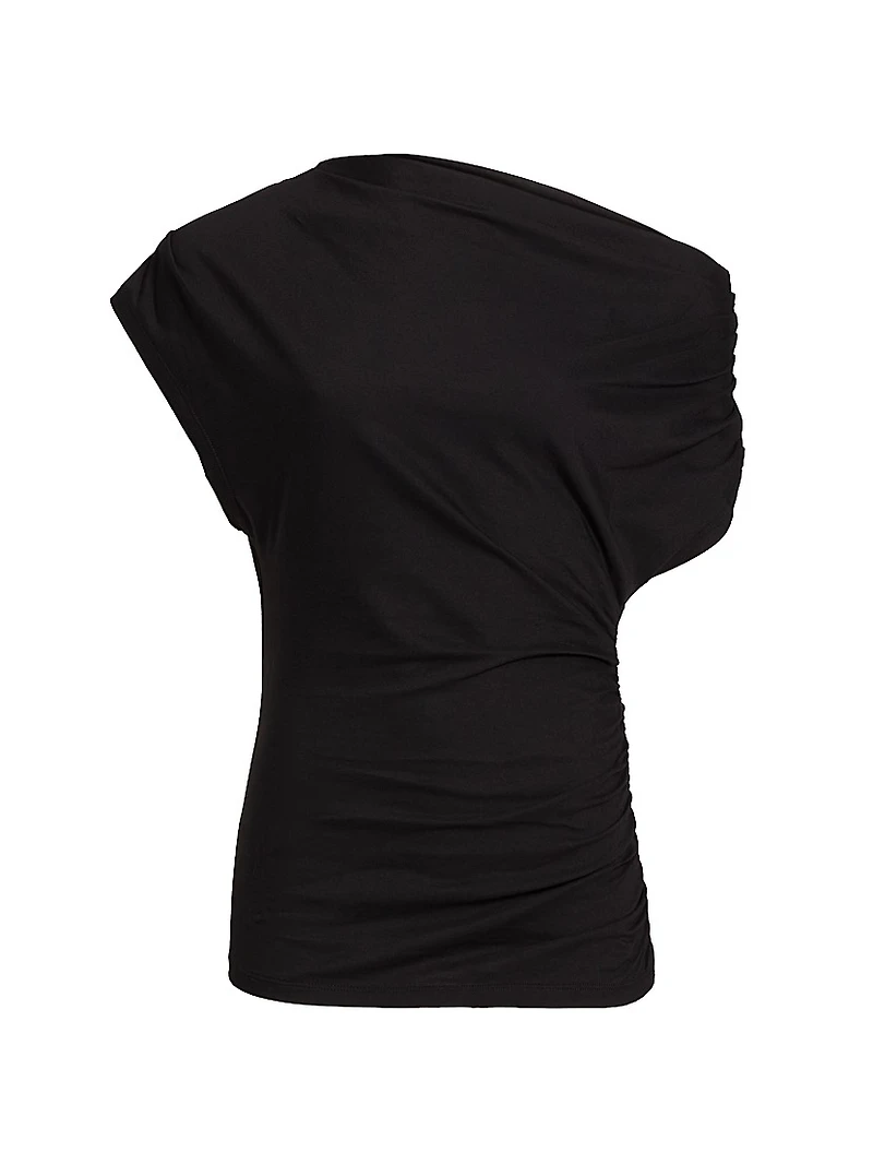 Alice Ruched Cotton Jersey Top