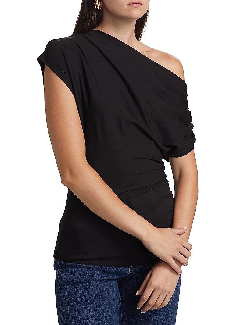Alice Ruched Cotton Jersey Top