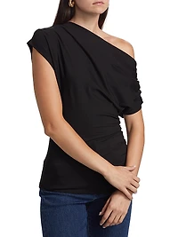Alice Ruched Cotton Jersey Top