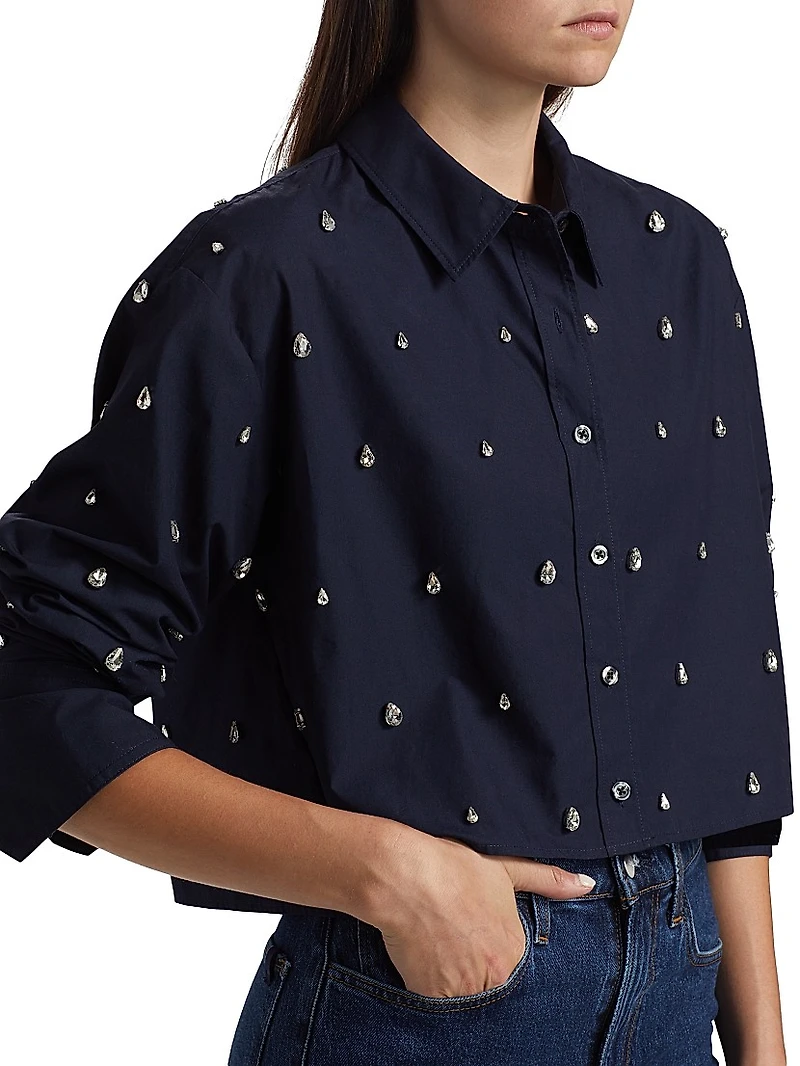 Mackie Embellished Poplin Shirt