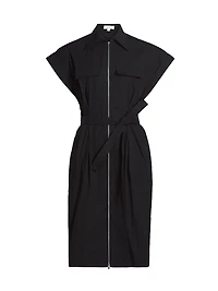Thea Stretch-Cotton Midi-Shirtdress