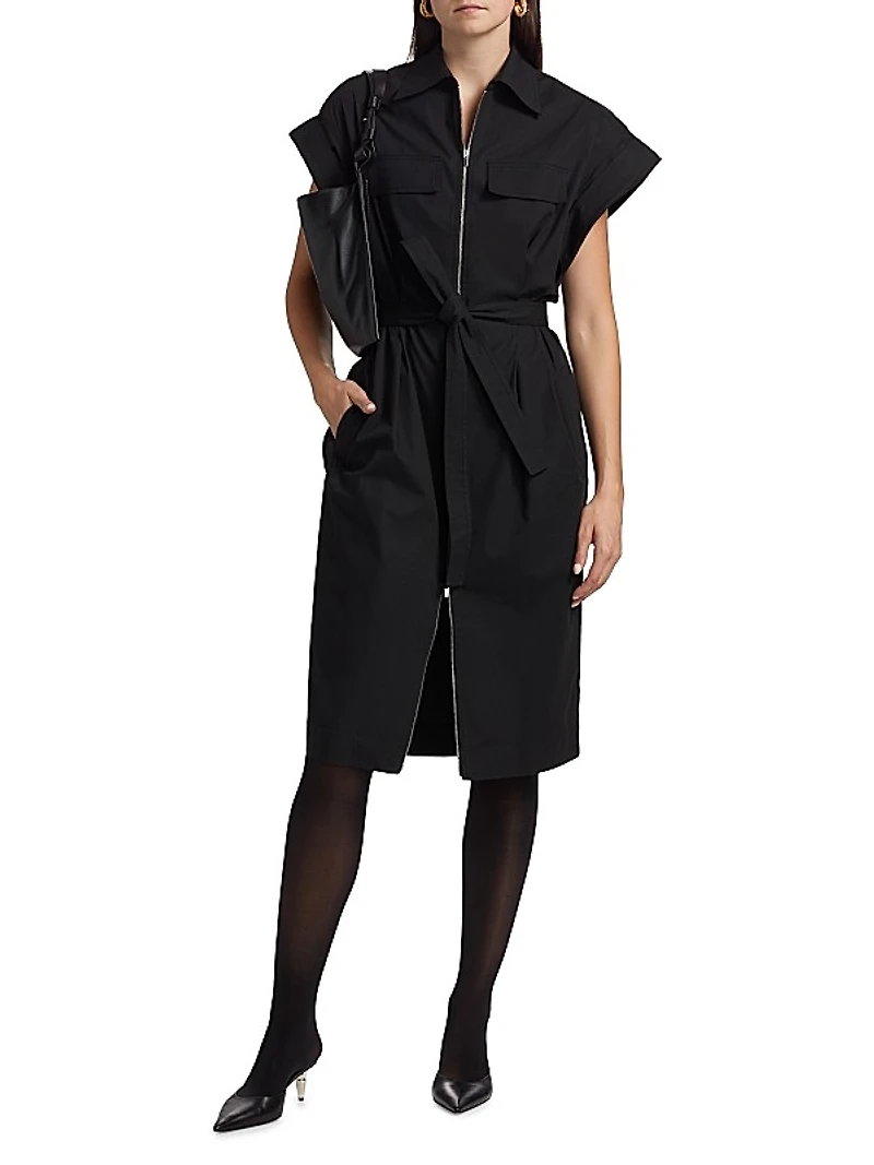 Thea Stretch-Cotton Midi-Shirtdress