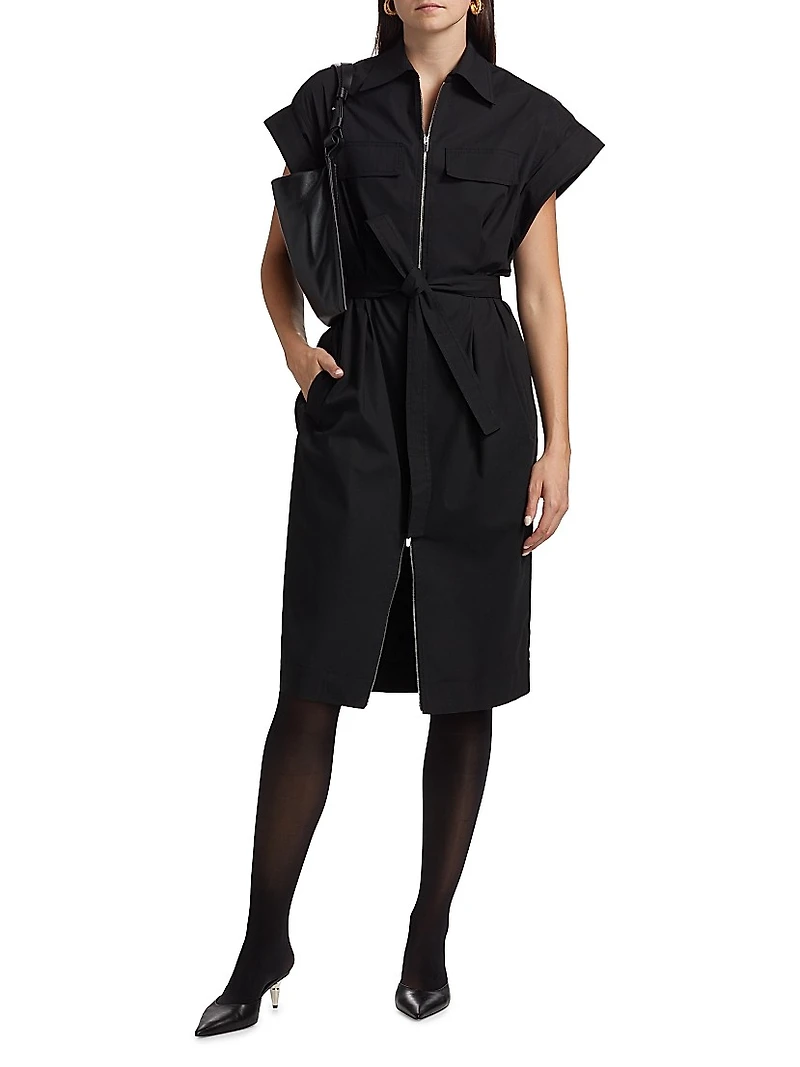 Thea Stretch-Cotton Midi-Shirtdress