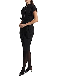 Thea Stretch-Cotton Midi-Shirtdress